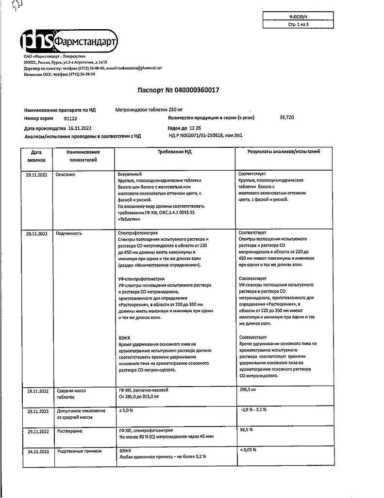 Метронидазол таблетки 250 мг 40 шт - купить, цена и отзывы, Метронидазол  таблетки 250 мг 40 шт инструкция по применению, дешевые аналоги, описание,  заказать в Москве с доставкой на дом