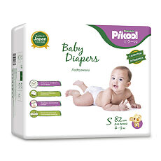 Купить Подгузники детские Пикул Премиум S (4-9кг) x82 +подарок салфетки Пикул Премиум х80 цена