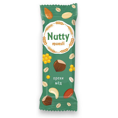 Батончик мюсли Натти орехи/мед 50 г. 1 шт.