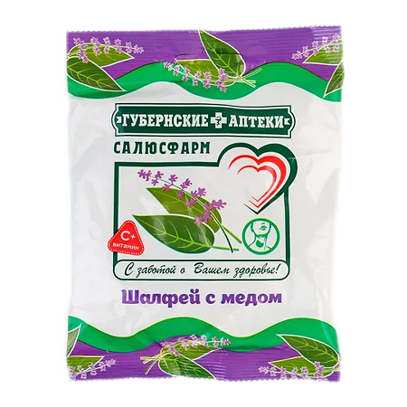 Бон-бон леденец карамель с вит С га шалфей-мед 60г