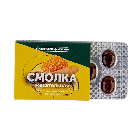Смолка жевательная лиственничная прополис га №5