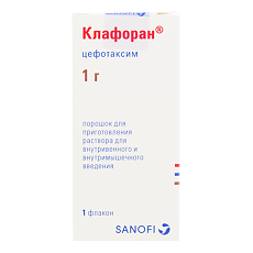 Купить Клафоран порошок д/приг раствора для в/в и в/м введ  1 г фл 1 шт цена