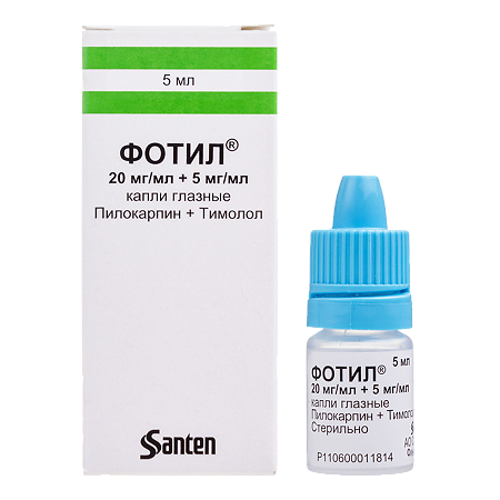 Фотил капли глазные 20 мг+5 мг/мл 5 мл 1 шт