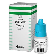 Купить Фотил форте капли глазные 40 мг/мл+5 мг/мл  5 мл 1 шт цена