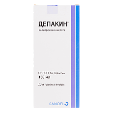 Купить Депакин сироп 57,64 мг/мл фл 150 мл цена