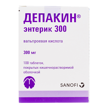 Депакин энтерик 300 таблетки покрыт.кишечнорастворимой об. 300 мг 100 шт