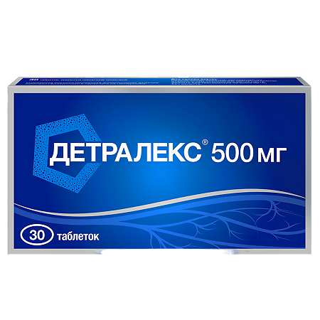 Изображение товара Детралекс таблетки 500 мг 30 шт венотоник венопротектор для ног и геморроя