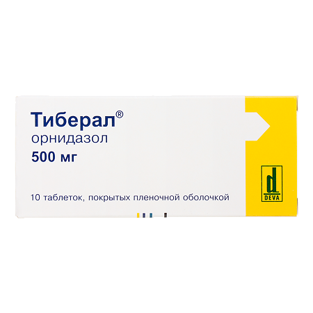 Тиберал таблетки покрыт.плен.об. 500 мг 10 шт