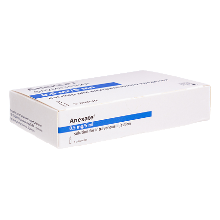 Анексат раствор для в/в введ. 0,5мг/5мл 5 мл 5 шт