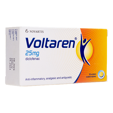 Вольтарен таблетки покрыт.кишечнорастворимой об. 25 мг 30 шт