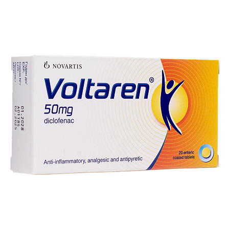 Вольтарен таблетки покрыт.кишечнорастворимой об. 50 мг 20 шт