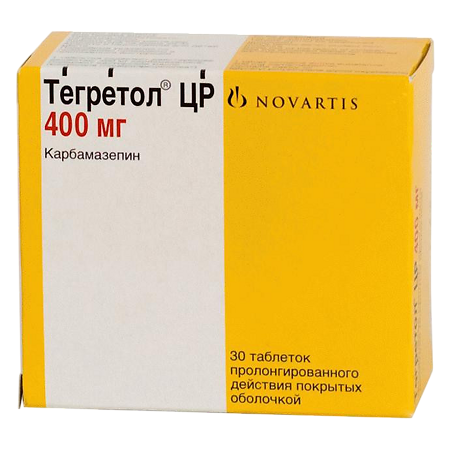 Тегретол ЦР таблетки с пролонг высвобождением покрыт.об. 400 мг 30 шт