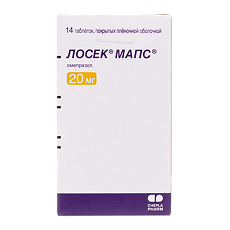 Изображение товара Лосек МАПС таблетки покрыт.плен.об. 20 мг 14 шт