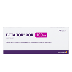 Купить Беталок Зок таблетки с пролонг высвобождением покрыт.плен.об. 100 мг 30 шт цена