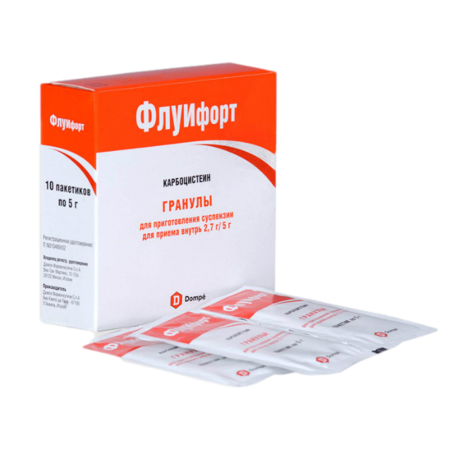 Флуифорт Гранулы Д/Приг Раствора Для Приема Внутрь 2,7 Г/5 Г Г 5 Г.