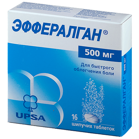 Эффералган таблетки шипучие 500 мг 16 шт