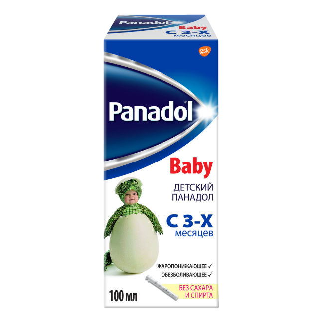 Панадол Детский Суспензия Для Приема Внутрь 120 Мг/5 Мл 100 Мл Фл.