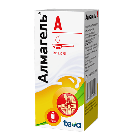 Алмагель А суспензия для приема внутрь 170 мл 1 шт