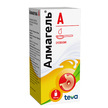 Алмагель А суспензия для приема внутрь 170 мл 1 шт