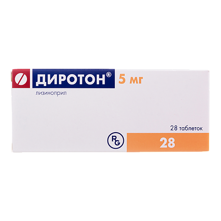 Диротон таблетки 5 мг, 28 шт.