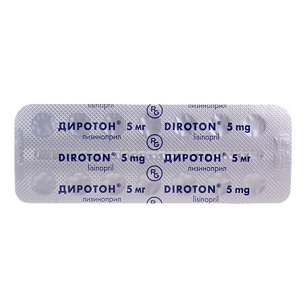 Диротон таблетки 5 мг, 28 шт.