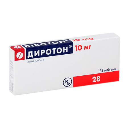 Диротон таблетки 10 мг 28 шт