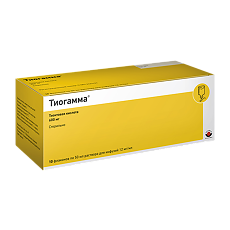 Изображение товара Тиогамма раствор для инфузий 12 мг/мл 50 мл фл 10 шт