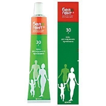 Изображение товара Белогент Крем 0,05% + 0,1% 30 г противовоспалительный и антимикробный препарат