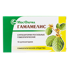 Купить Гамамелис суппозитории ректальные гомеопатические 10 шт цена