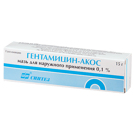 Гентамицин-АКОС мазь для наружного применения 0,1 % 15 г 1 шт