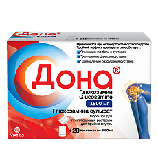 Купить Дона порошок д/приг раствора для приема внутрь 1500 мг пак 20 шт цена