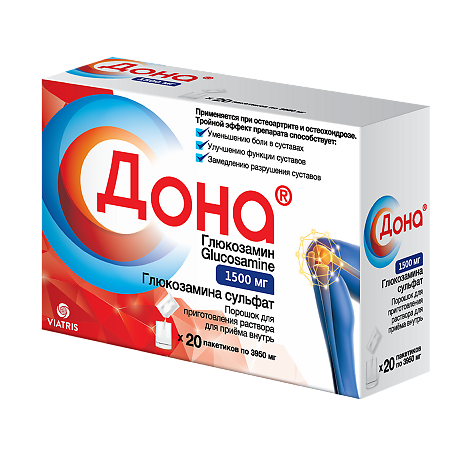 Дона порошок д/приг раствора для приема внутрь 1500 мг пак 20 шт