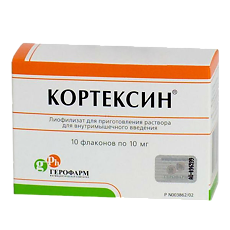 Купить Кортексин лиофилизат д/приг раствора для в/м введ 10 мг 22 г 10 шт цена