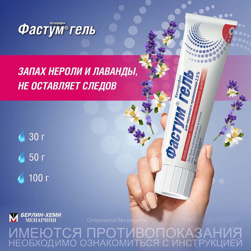 Фастум Гель Для Наружного Применения 2,5 % 50 Г 1 Шт - Купить.