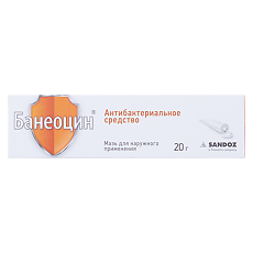 Купить Банеоцин мазь для наружного применения 250 ме/г+5000 ме/г 20 г 1 шт цена