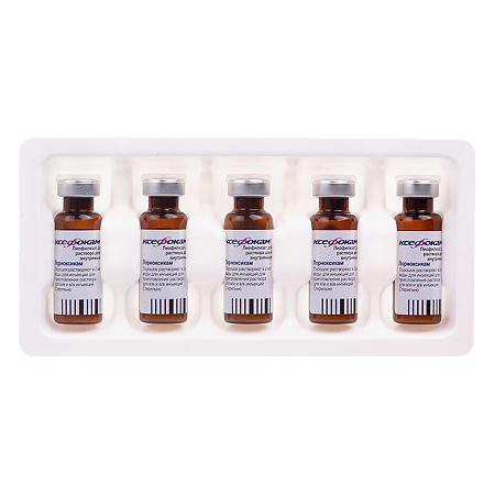 Ксефокам лиофилизат д/приг раствора для в/в и в/м введ 8 мг 5 шт