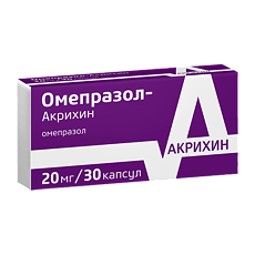 Купить Омепразол-Акрихин капсулы кишечнорастворимые 20 мг 30 шт цена