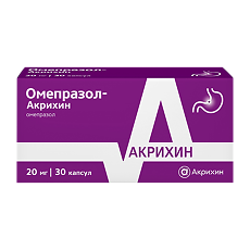 Купить Омепразол-Акрихин капсулы кишечнорастворимые 20 мг 30 шт цена