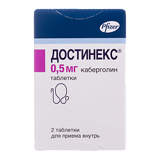 Купить Достинекс таблетки 0,5 мг 2 шт цена
