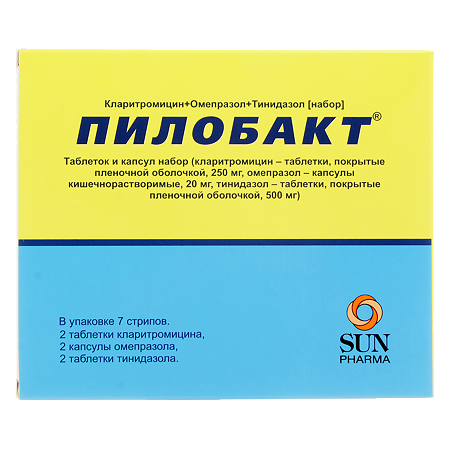 Изображение товара Пилобакт таблеток и капсул набор 7 шт