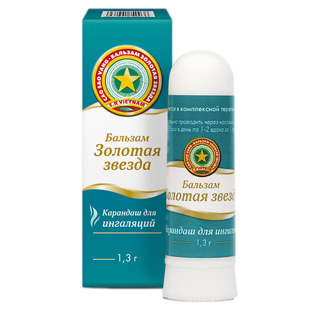 Изображение товара Бальзам Золотая звезда карандаш лекарственный 1,3 г 1 шт