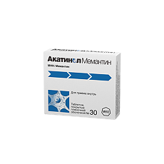 Купить Акатинол Мемантин таблетки покрыт.плен.об. 10 мг 30 шт цена