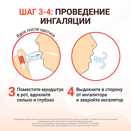 Симбикорт Турбухалер порошок для ингаляций дозированный 160 мкг+4,5 мкг/доза 120 доз
