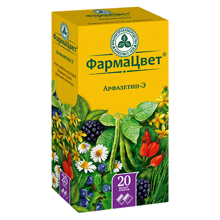 Арфазетин-Э сбор измельченный фильтр-пакеты 2 г 20 шт