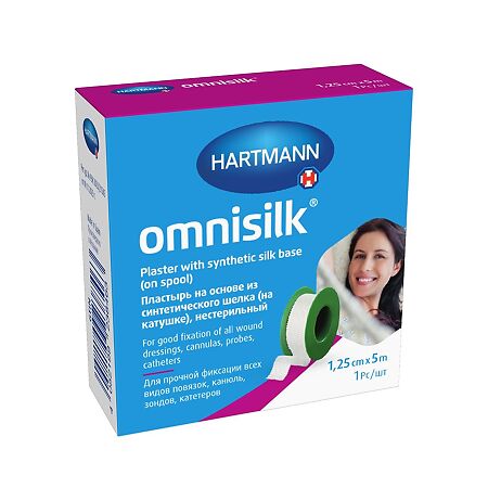 Пластырь Омнисилк/Omnisilk на шелковой основе 5 м х 1,25 см 1 шт