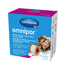 Изображение товара Пластырь Омнипор/Omnipor нетканевой белого цвета 5 м х 2,5 см 1 шт