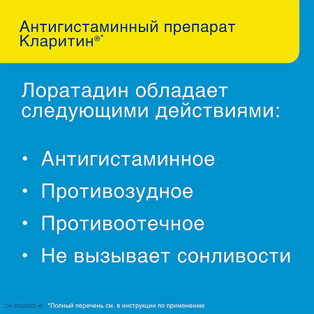Кларитин таблетки 10 мг 10 шт