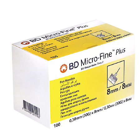 Иглы BD Micro-Fine Plus 0,30 мм (30G) х 8 мм 100 шт