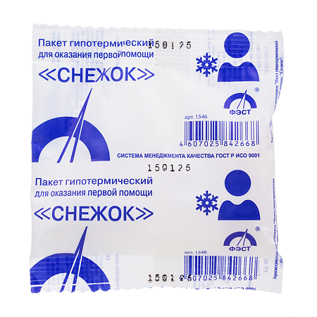 Пакет гипотермический для оказания первой помощи Снежок 1 шт