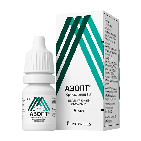 Азопт капли глазные 10 мг/мл 5 мл 1 шт